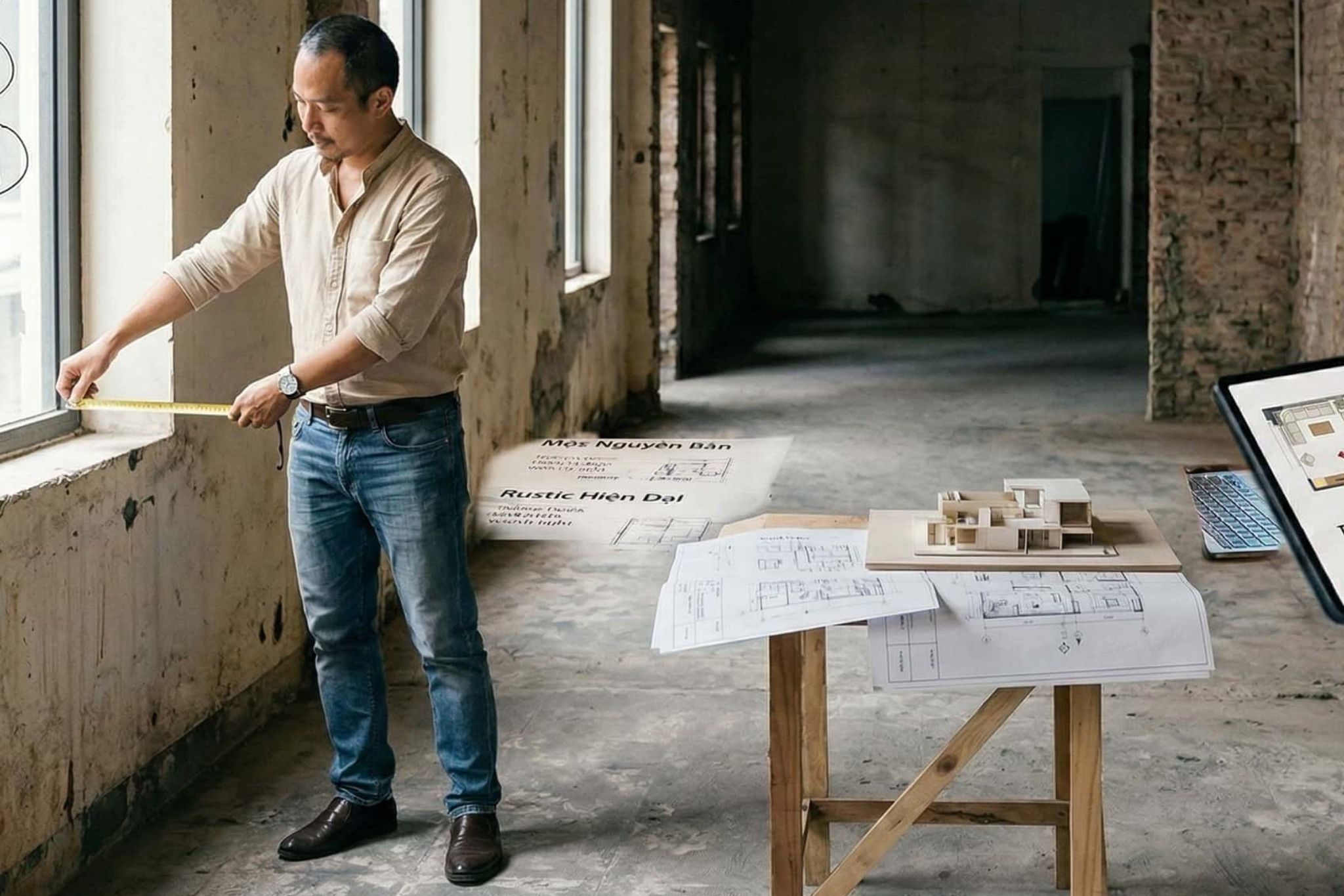 Quy trình thiết kế thi công quán cafe Rustic